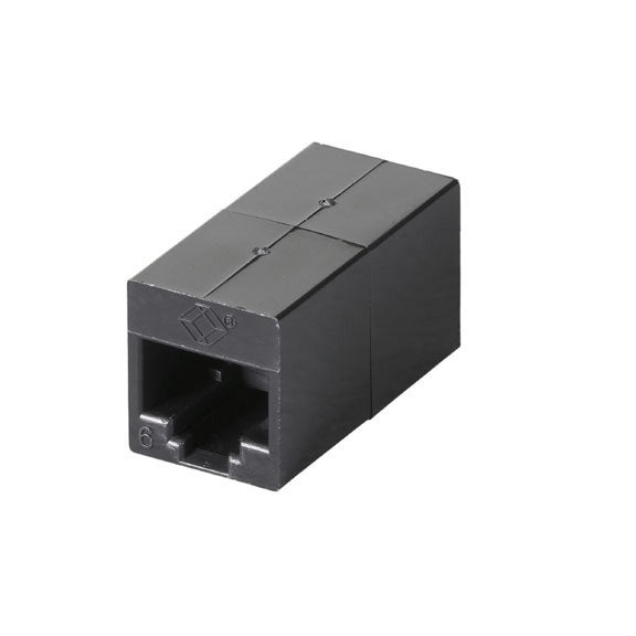 FM609 - Black Box CAT6 COUPLER - UNHIELDED STRAIGHT-PIN BLACK GSA TAA