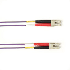 OM2 50/125 MULTIMODE FIBER OPTIC PATCH CABLE - OFNP PLENUM, LC TO LC, PURPLE, 5-