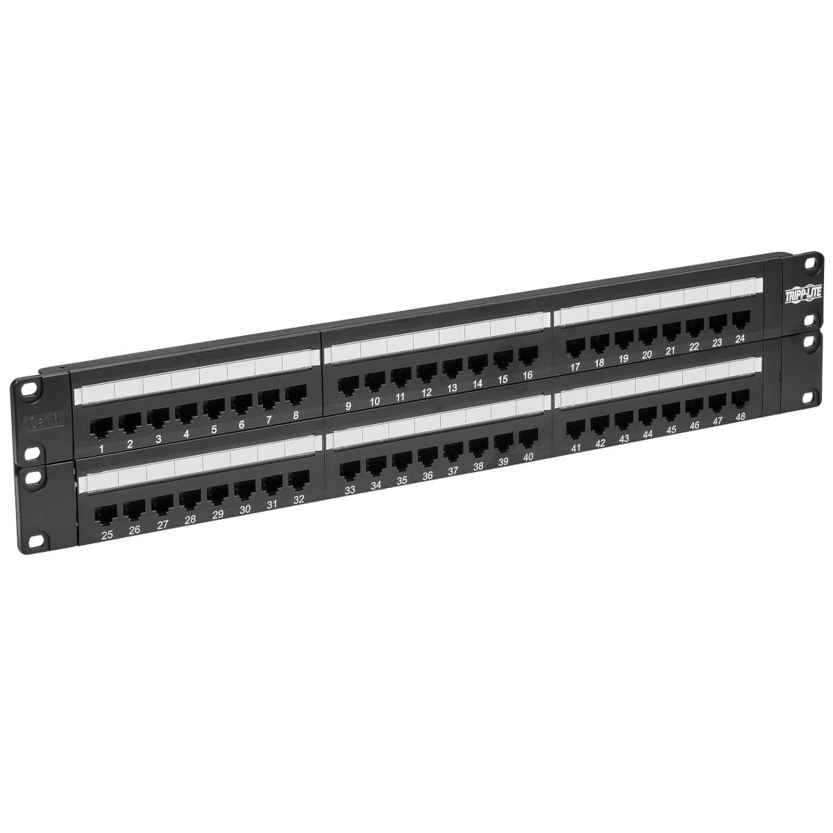 48-PORT CAT6 CAT5 PATCH PANEL RACKMOUNT 110 PUNCH DOWN RJ45 ETHERNET 1URM 568B