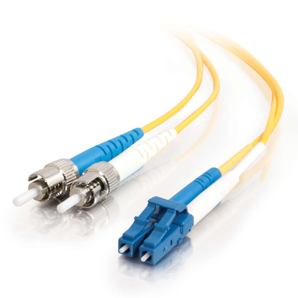 C2G 1m USA LC/ST Duplex 9/125 Single-Mode fiber optic cable 39.4" (1 m) Yellow