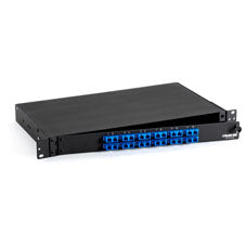 RACKMOUNT PRELOADED FIBER ENCLOSURE - 1U, (12) DUPLEX SC PAIR