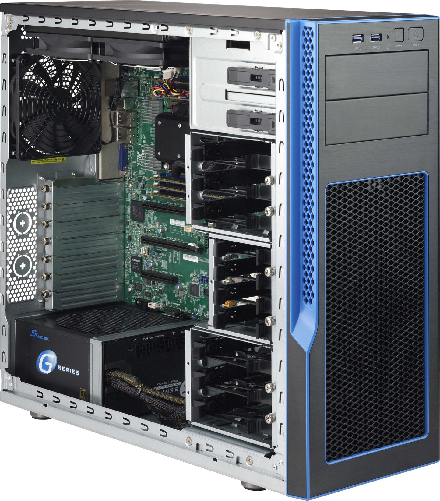 Supermicro GS5A-753B Midi Tower Black 750 W