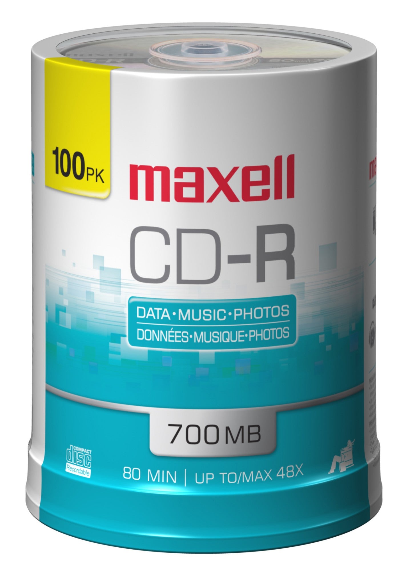 648200 - Maxell 100PK CDR 48X 700MB 80MIN