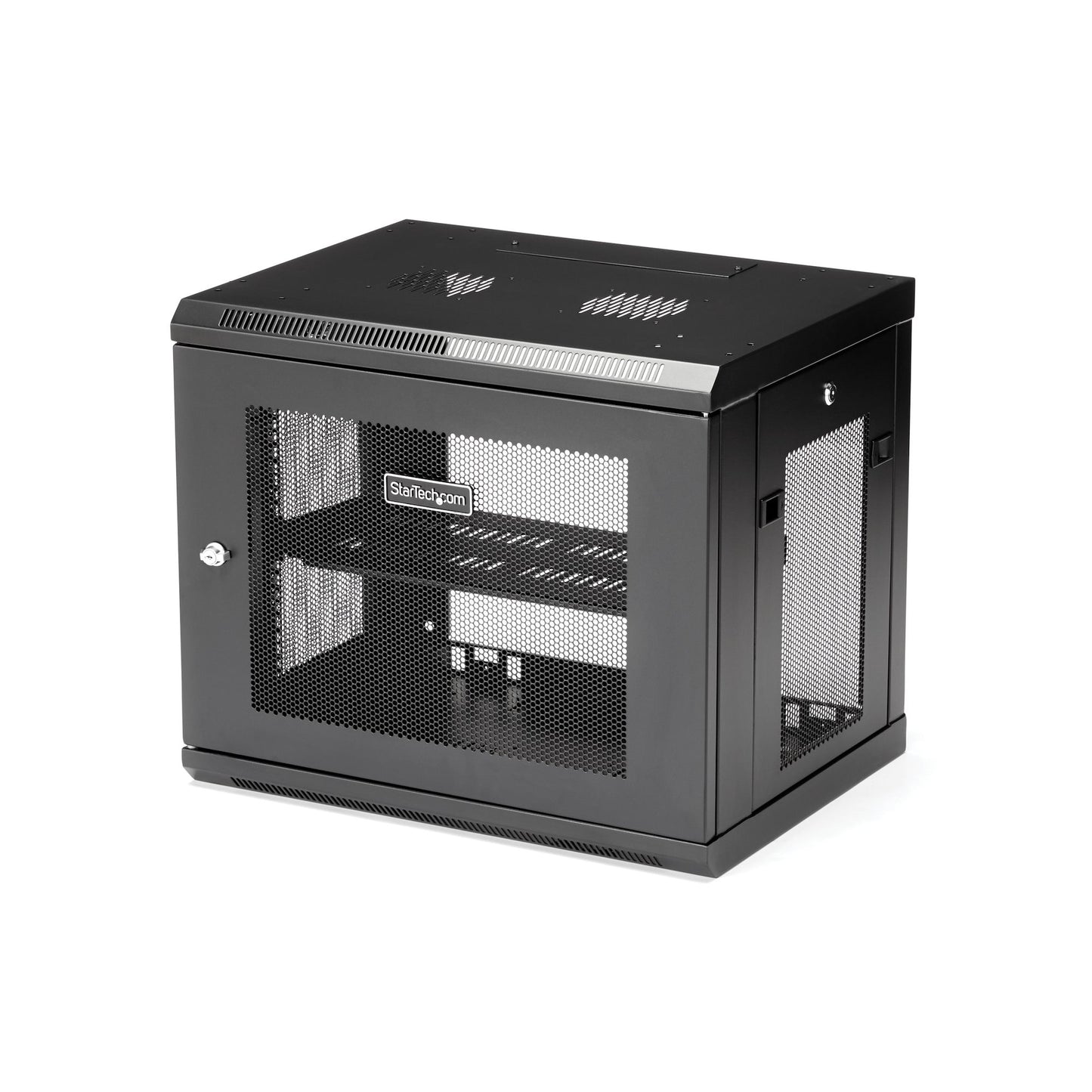 SECURE 9U 19IN WALL MOUNT NETWORK CABINET - ADJUSTABLE DEPTH 6-14.6IN IT/DATA/NE