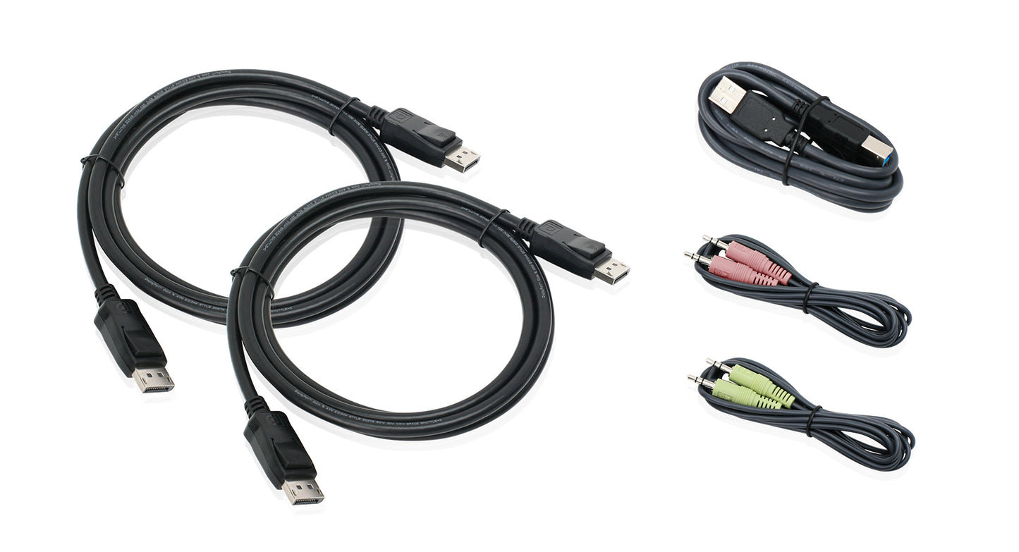 G2L92A2U - iogear 4K DUAL VIEW DP KVM CABLE KIT-TAA