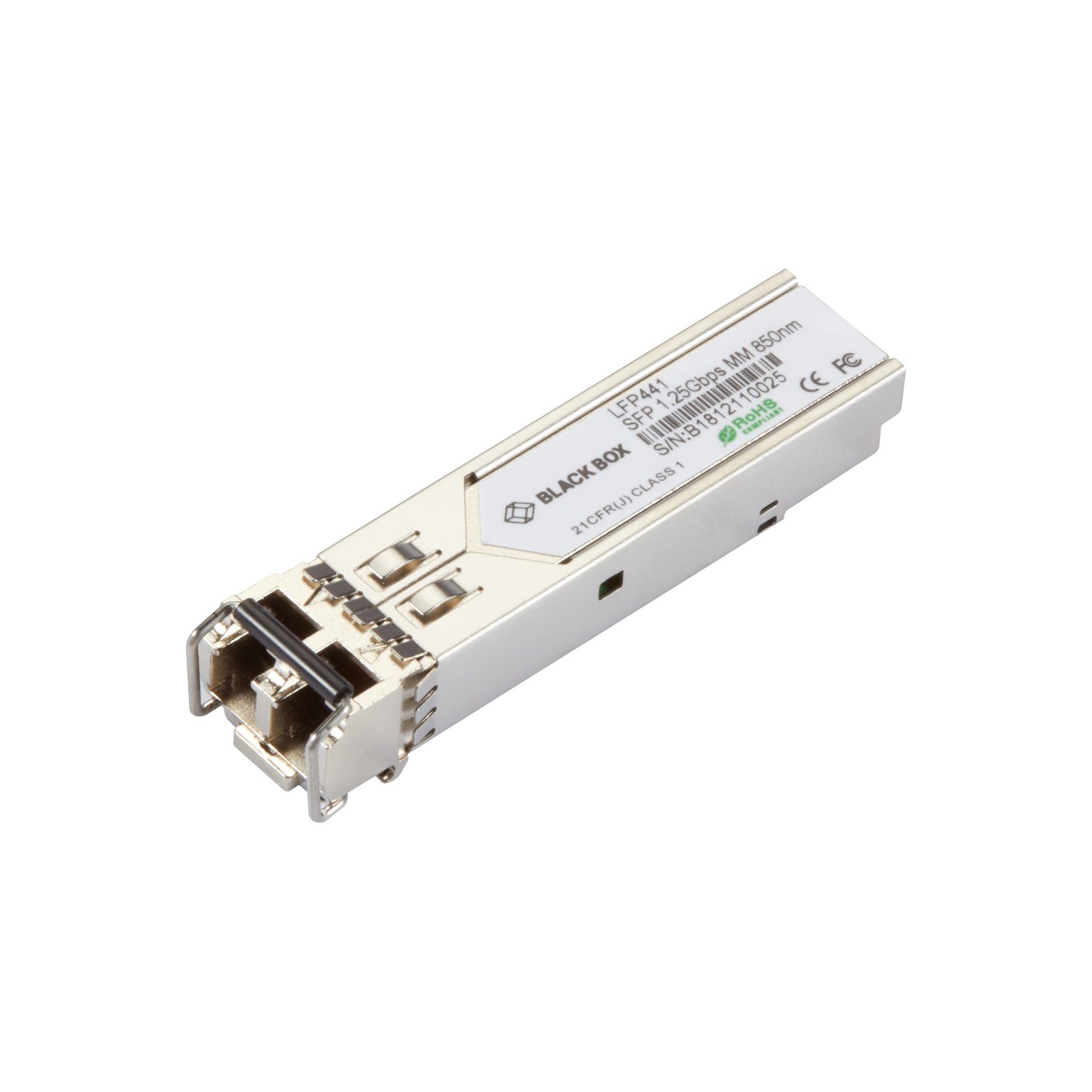 LFP441 - Black Box GIGABIT (1.25-GBPS) SFP - (1) 1.25-GBPS MULTIMODE FIBER 850NM 550M LC
