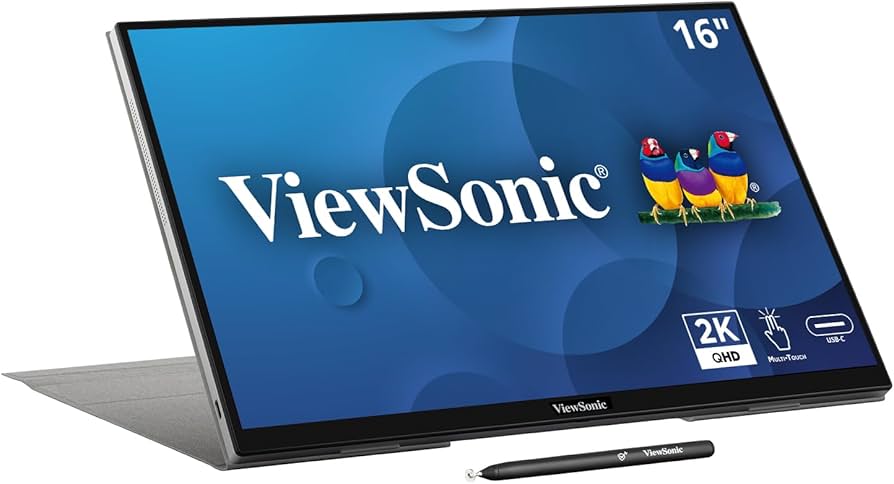 TD1656-2K - ViewSonic 16" WQXGA 1600p IPS TouchScreen Portable Monitor