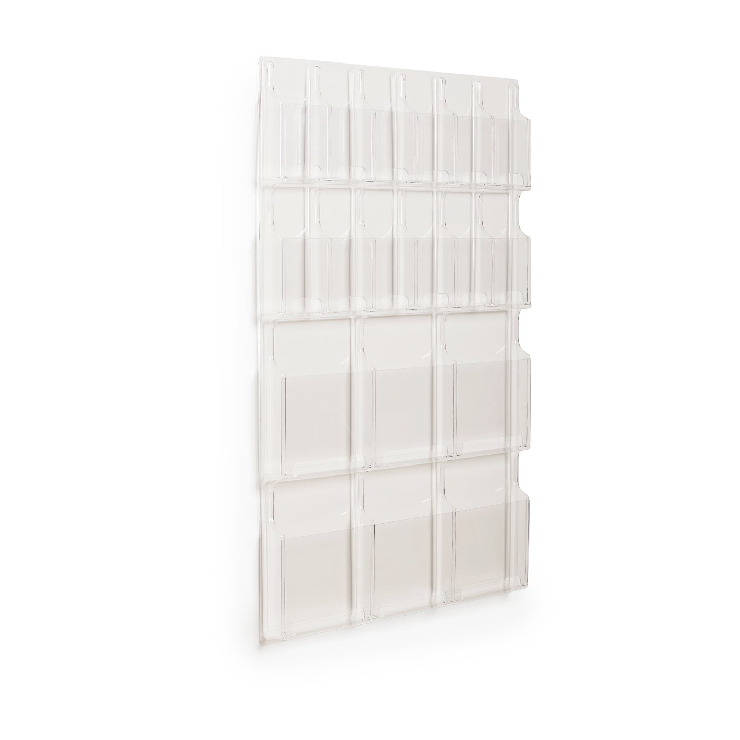 5606CL - Safco Reveal Clear Literature Displays 12 Compartments 30w x 2d x 34.75h Clear