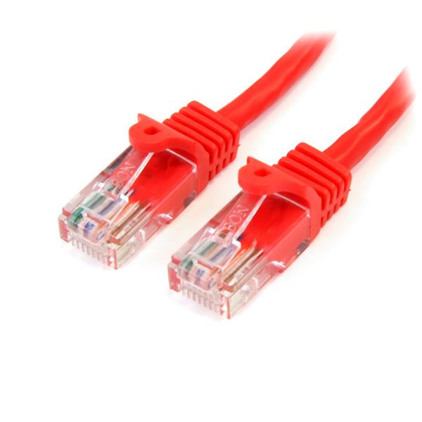 45PATCH30RD - StarTech.com 30 FT RED CAT5E SNAGLESS PATCH CABLE