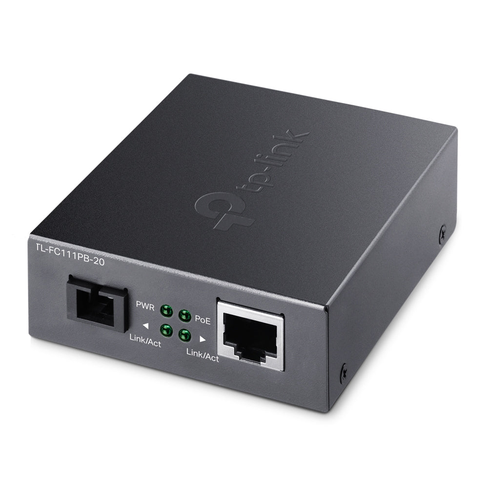 TL-FC111PB-20 - TP-Link 10/100MBPS WDM MEDIA CONVERTER WITH 1-PORT POE