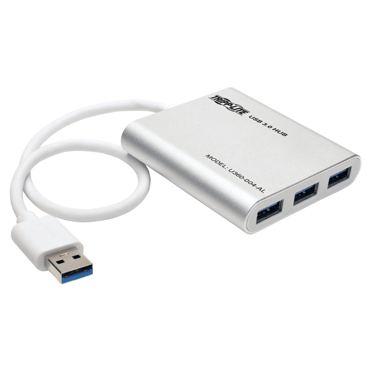 U360-004-AL - Tripp Lite 4-PORT PORTABLE USB 3.0 SUPERSPEED MINI HUB, ALUMINUM