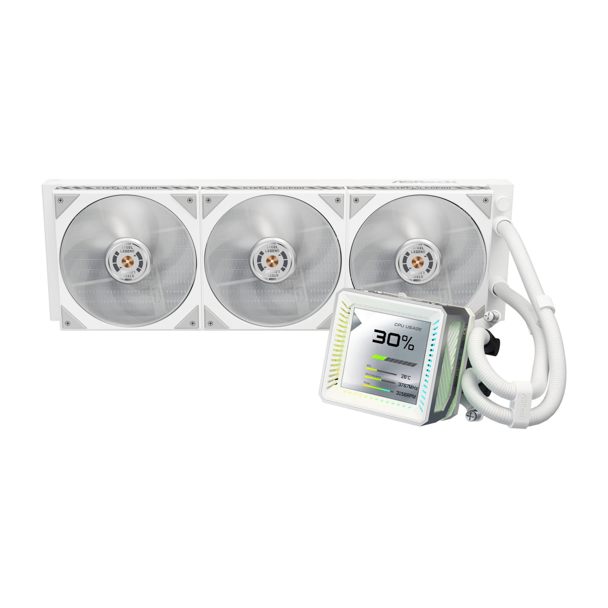 90-ASLA36-WAAGA5 - ASRock Steel Legend 360 LCD ARGB Liquid CPU Cooler