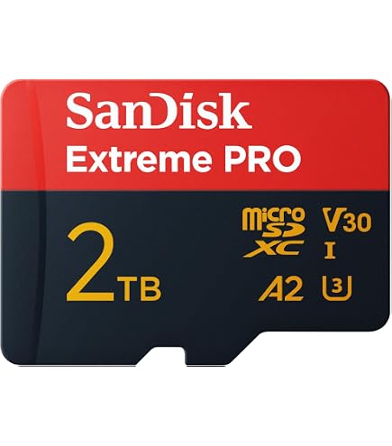 SDSQXGN-512G-GN6MN - SanDisk 2TB Extreme microSDXC UHS-I A2 U3 V30 Memory Card