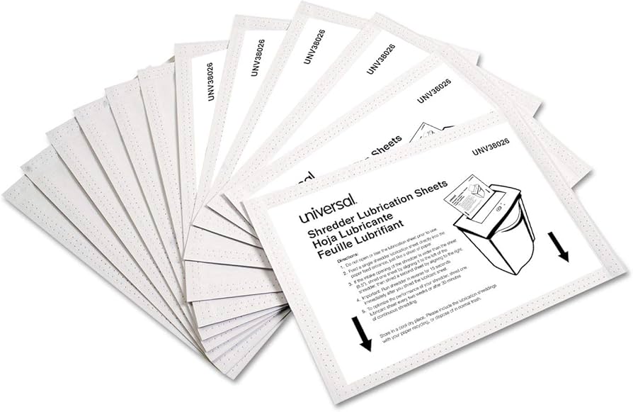 RS-SLS-02 - Universal Shredder Lubricant Sheets 5.5" x 2.8" 24/