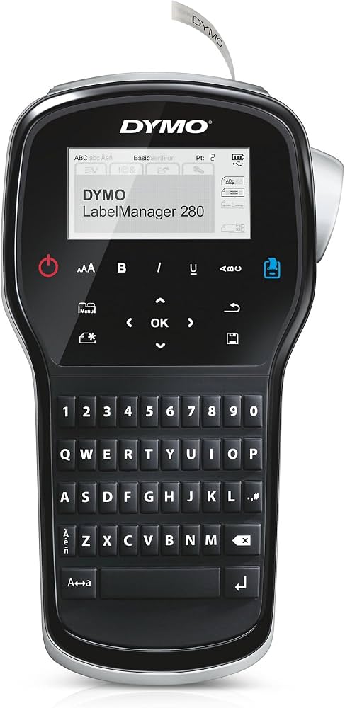 S0968970 - Dymo LabelManager 280 Rechargeable Portable Label Maker