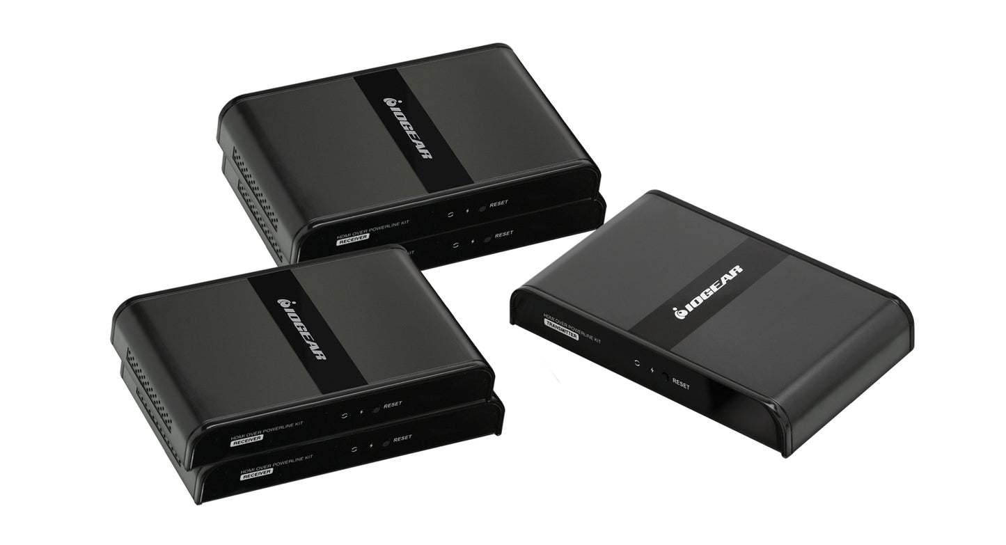 GPLHDPROK4 - iogear HDMI OVER POWERLINE PRO KIT WITH 3 ADDITIONAL RECEIVERS