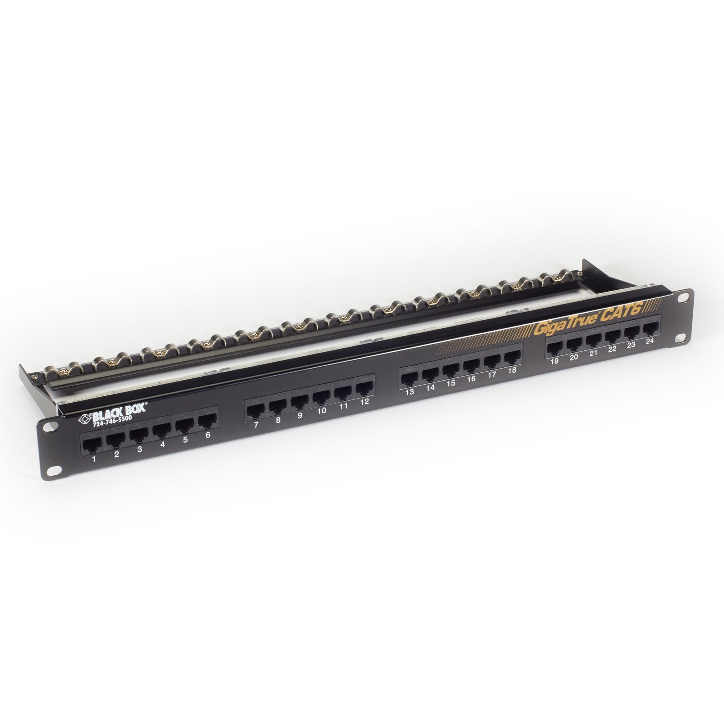 CAT6 PATCH PANEL - 1U, UNSHIELDED, 24-PORT, GSA, TAA