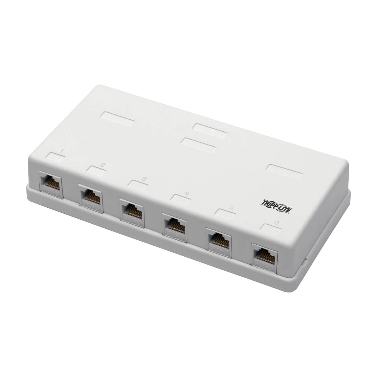 N236-006-WH - Tripp Lite PRE-CONFIGURED UNSHIELDED CAT6 6-PORT SURFACE-MOUNT BOX 110 IDC RJ45 WHITE