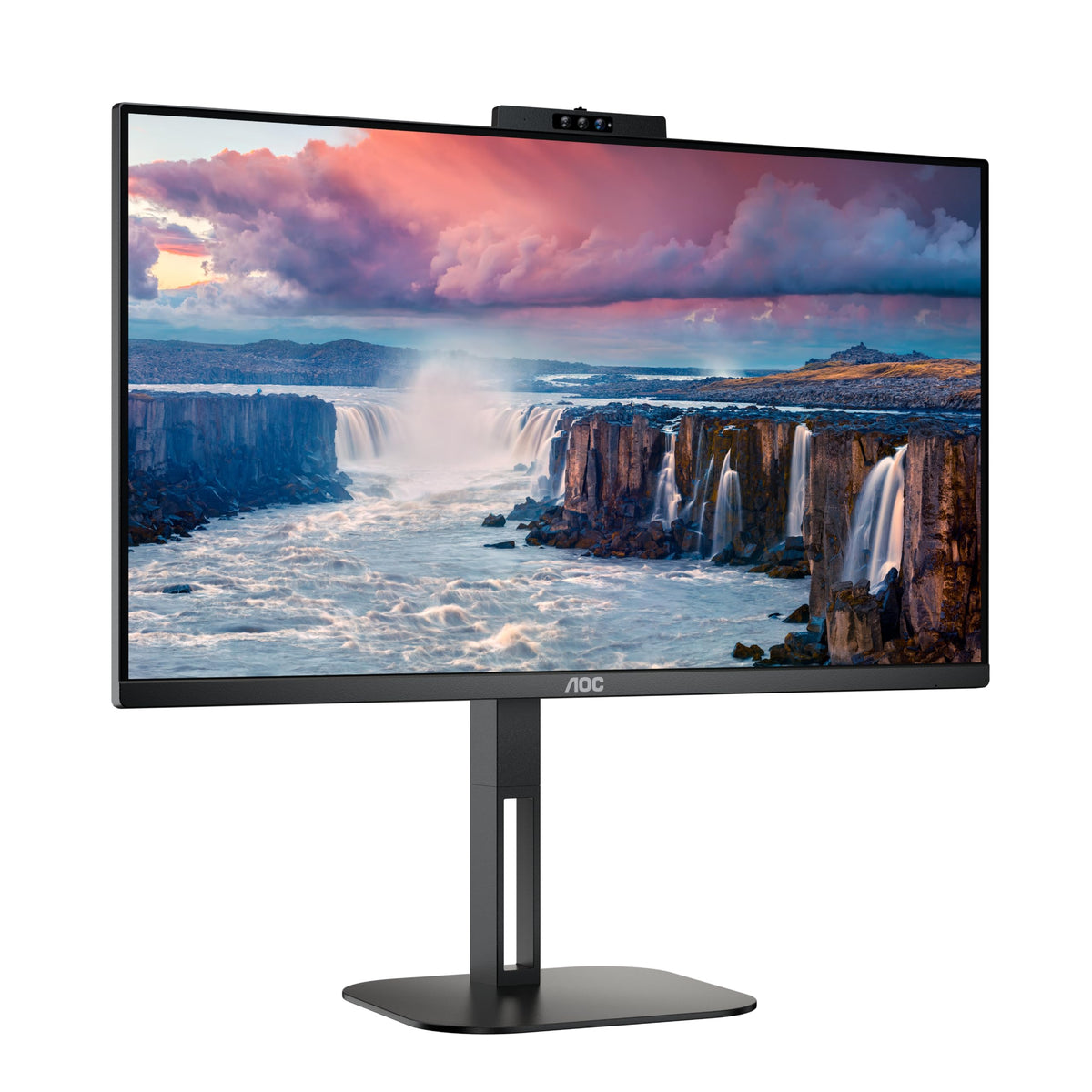 24V5CW/BK - AOC 23.8-Inch FHD IPS 75Hz USB-C 65W Webcam Monitor