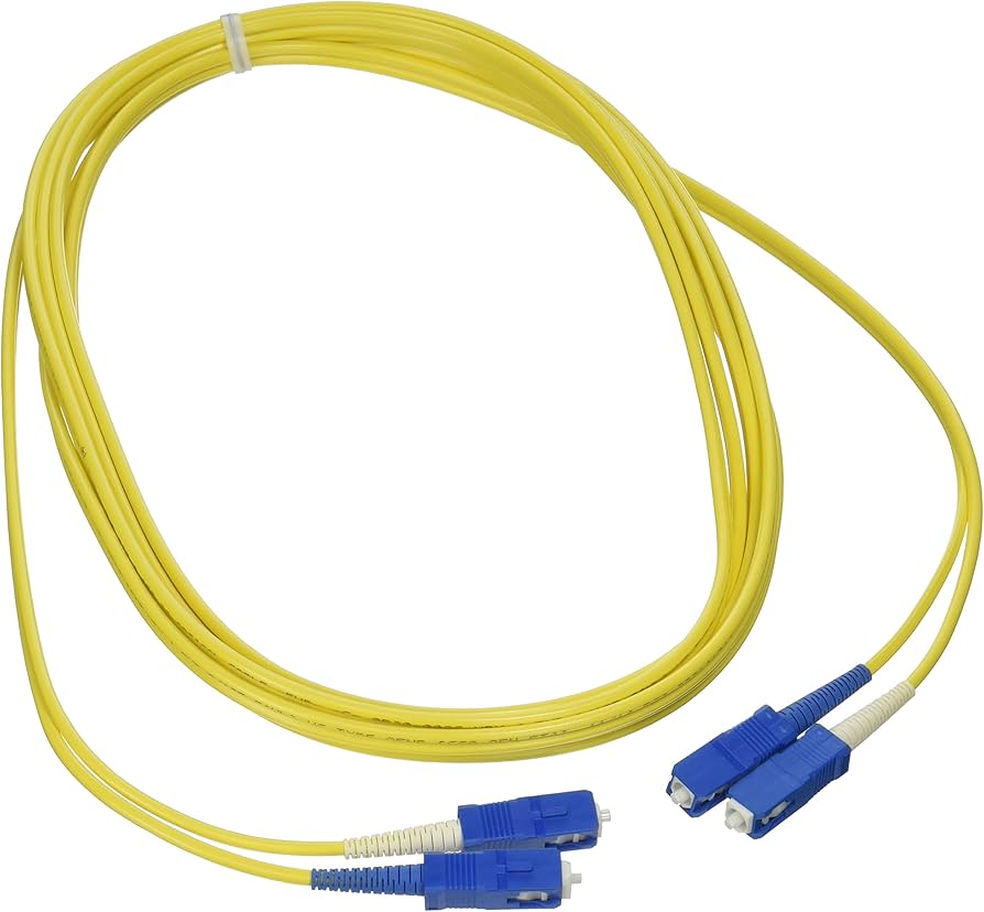 C2G 6M SC-SC 9/125 OS1 DUPLEX SINGLEMODE PVC FIBER OPTIC CABLE (USA-MADE) - YELL