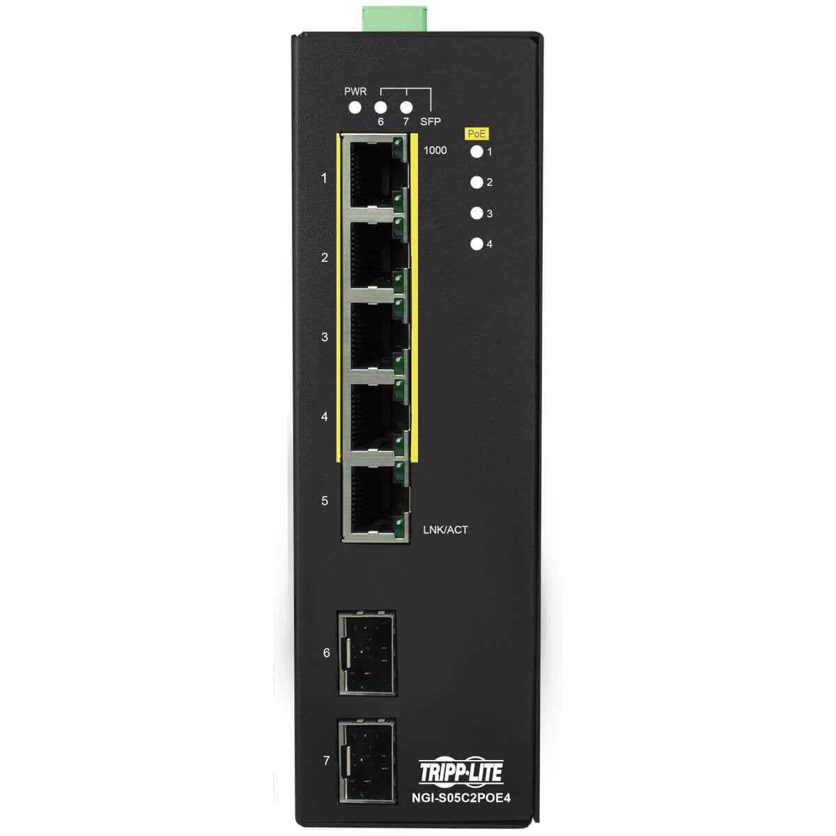 Tripp Lite NGI-S05C2POE4 network switch Managed Gigabit Ethernet (10/100/1000) Power over Ethernet (PoE) Black