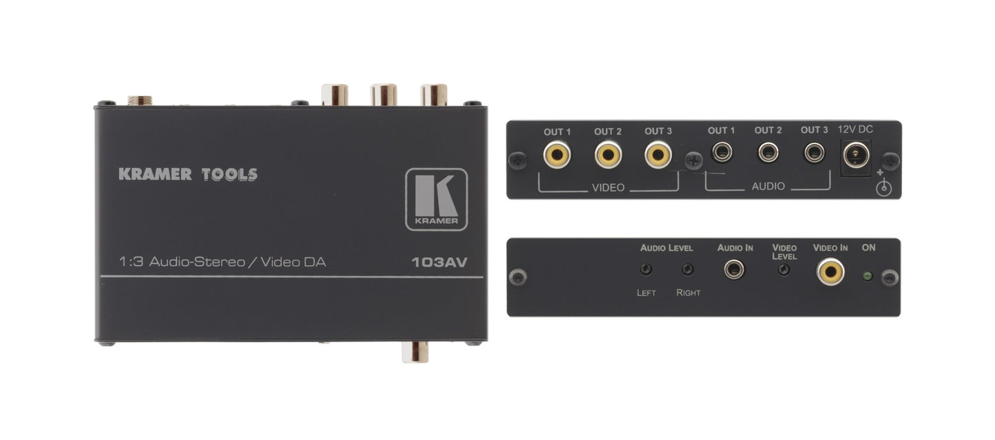 103AV - Kramer Electronics 1:3 COMPOSITE AUDIO DA