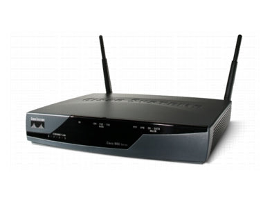 Cisco 877, Refurbished wireless router Fast Ethernet Black