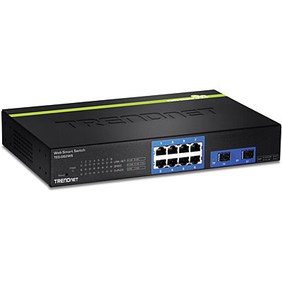 TEG-082WS - Trendnet 8 PORT GIGABIT WEB SMART SWITCH, 10/100/1000 MBPS, SFP, RACK MOUNTABLE, FANLESS,