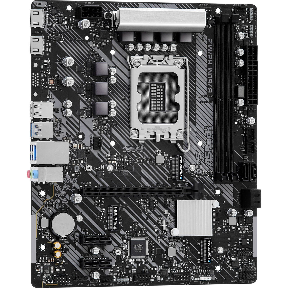 90-MXBN00-A0UAYZ - ASRock B760M-H/M.2 Intel LGA1700 Micro-ATX Motherboard