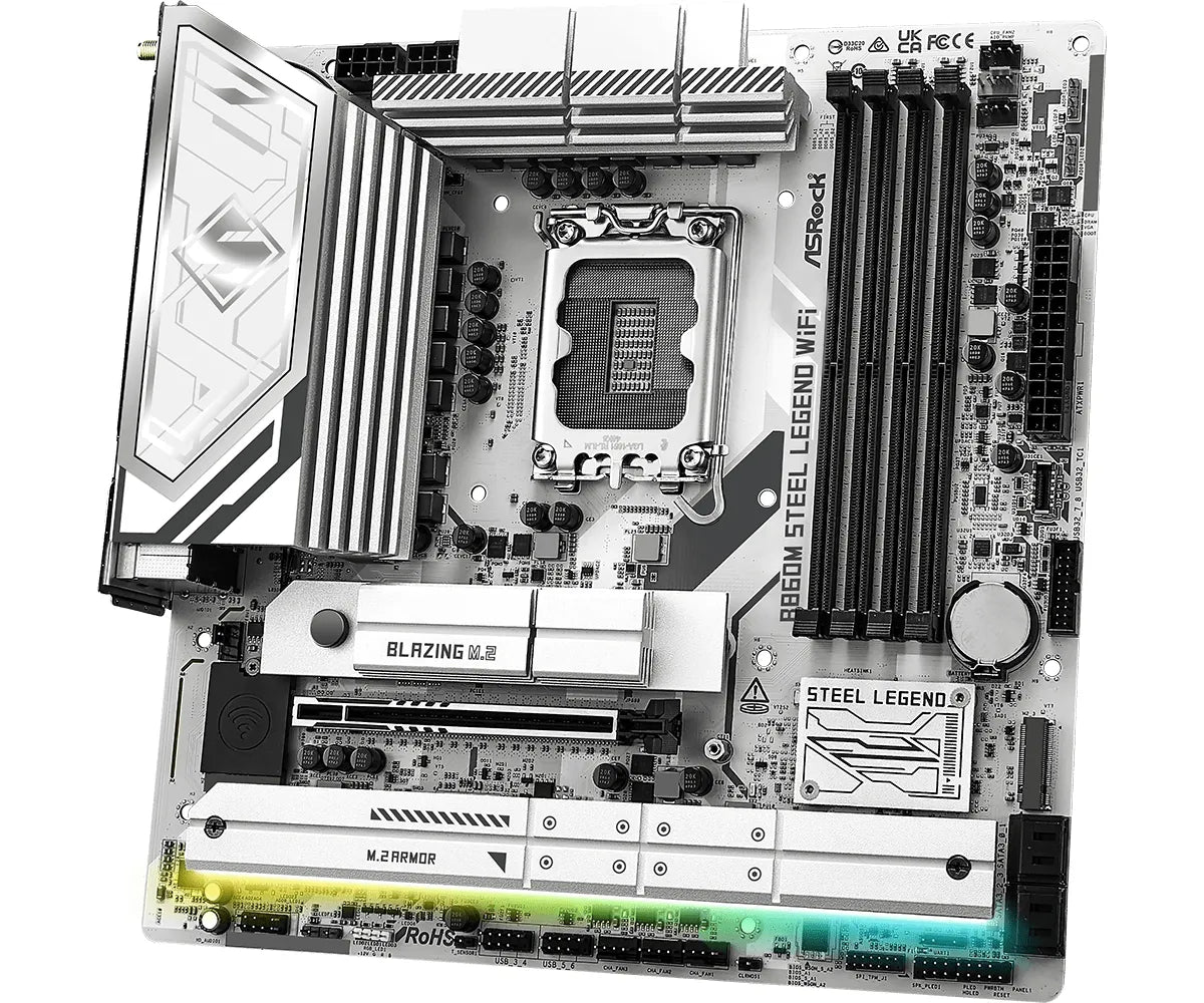 90-MXBQF-A0UAYZ - ASRock B860M Lightning WiFi Intel LGA1851 Micro-ATX Motherboard