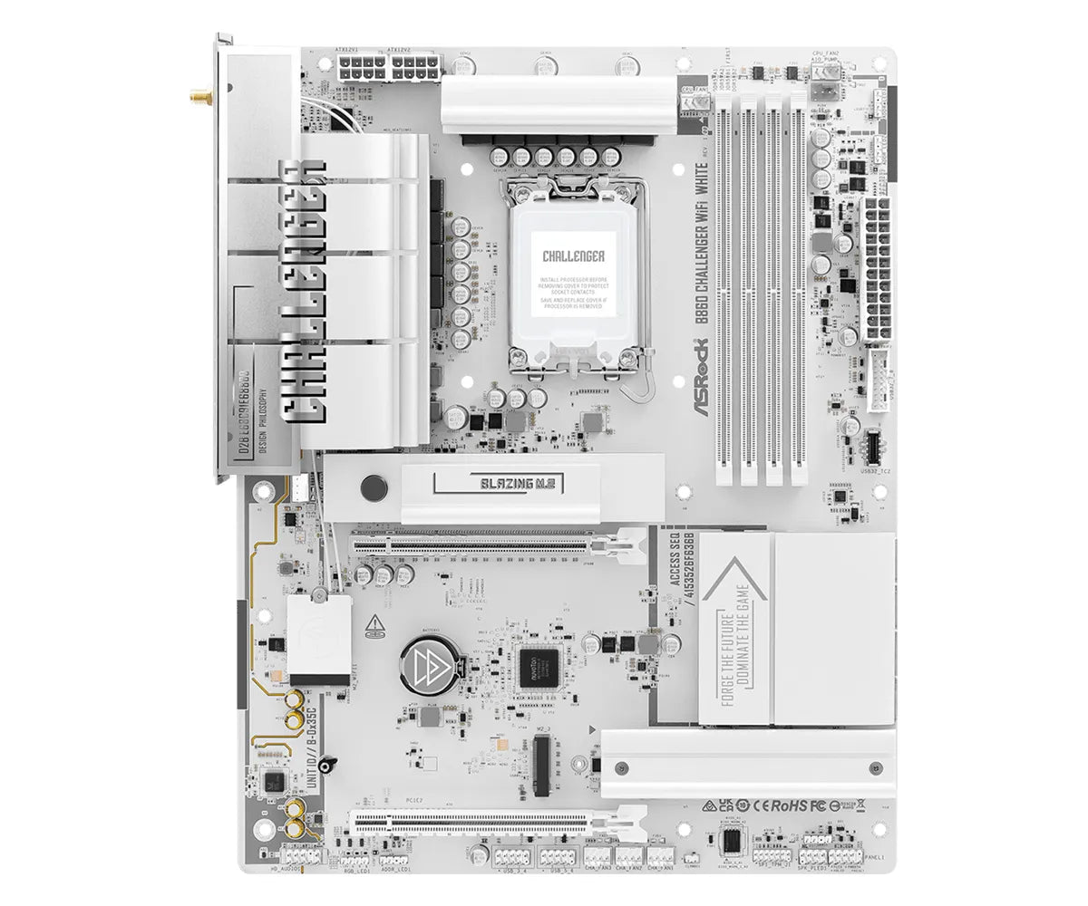 90-MXBUB0-A0UAYZ - ASRock B860 Challenger WiFi White Intel LGA1851 ATX Motherboard