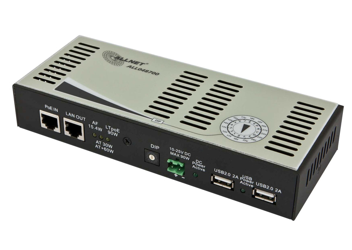 ALL048700 - Allnet 90W LT PoE++ Splitter 10-25V DC