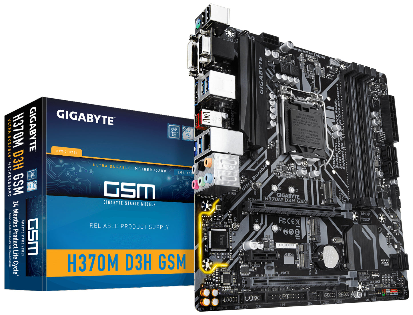 H370M D3H GSM - MICRO ATX - SUPPORT FOR 8TH GENERATION INTEL CORE I7 PROCESSORS/
