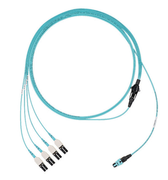 Panduit FX8RP7NUSQNM003 fiber optic cable 118.1" (3 m) PanMPO LC OFNP OM3 Aqua color