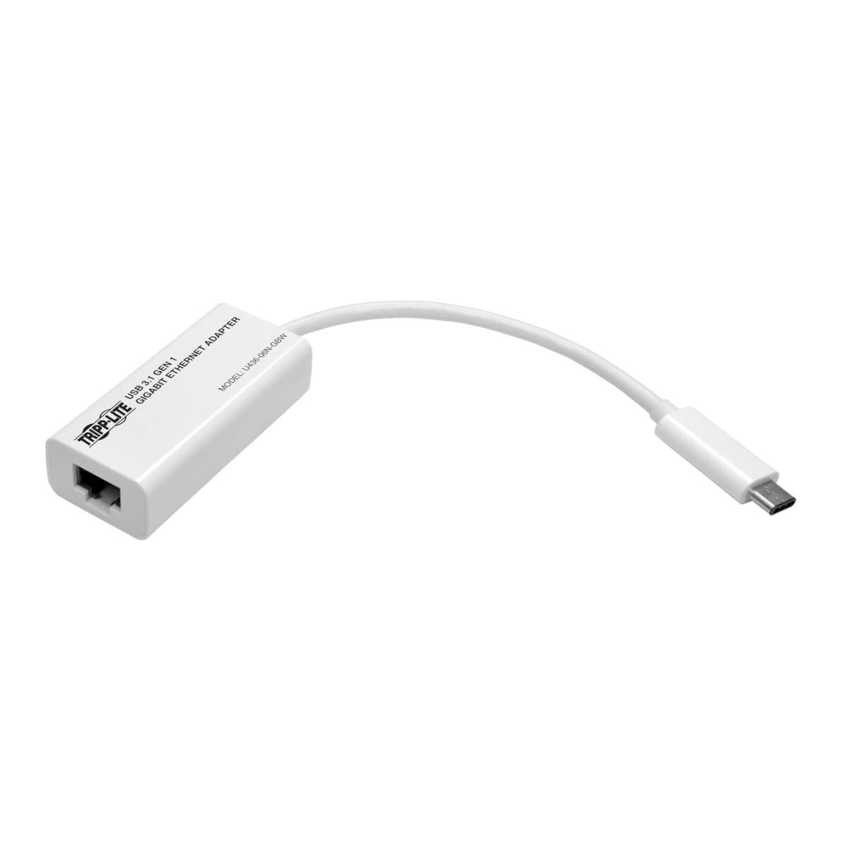 U436-06N-GBW - Tripp Lite USB 3.1 GEN 1 TYPE-C USB-C GIG ETHERNET ADAPTER 10/100/1000MBPS
