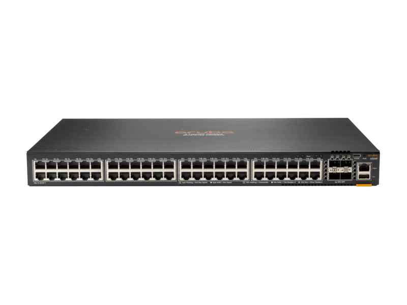 Hewlett Packard Enterprise Aruba 6300F 48-port 1GbE & 4-port SFP56 Managed L3 Gigabit Ethernet (10/100/1000) 1U Gray