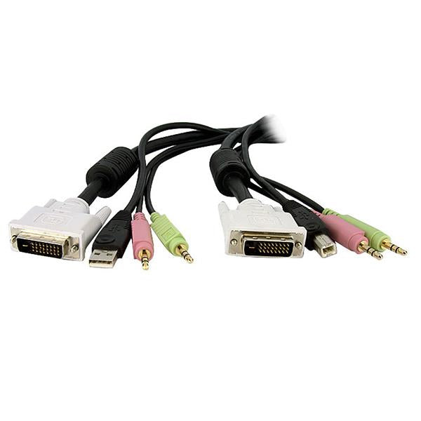 DVID4N1USB15 - StarTech.com 4-IN-1 USB DVI KVM SWITCH CABLE W/ AUDIO