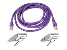 A3L980-25-PUR-S - Belkin 25FT CAT6 SNAGLESS PATCH CABLE, UTP, PURPLE PVC JACKET, 23AWG, 50 MICRON, GOLD P