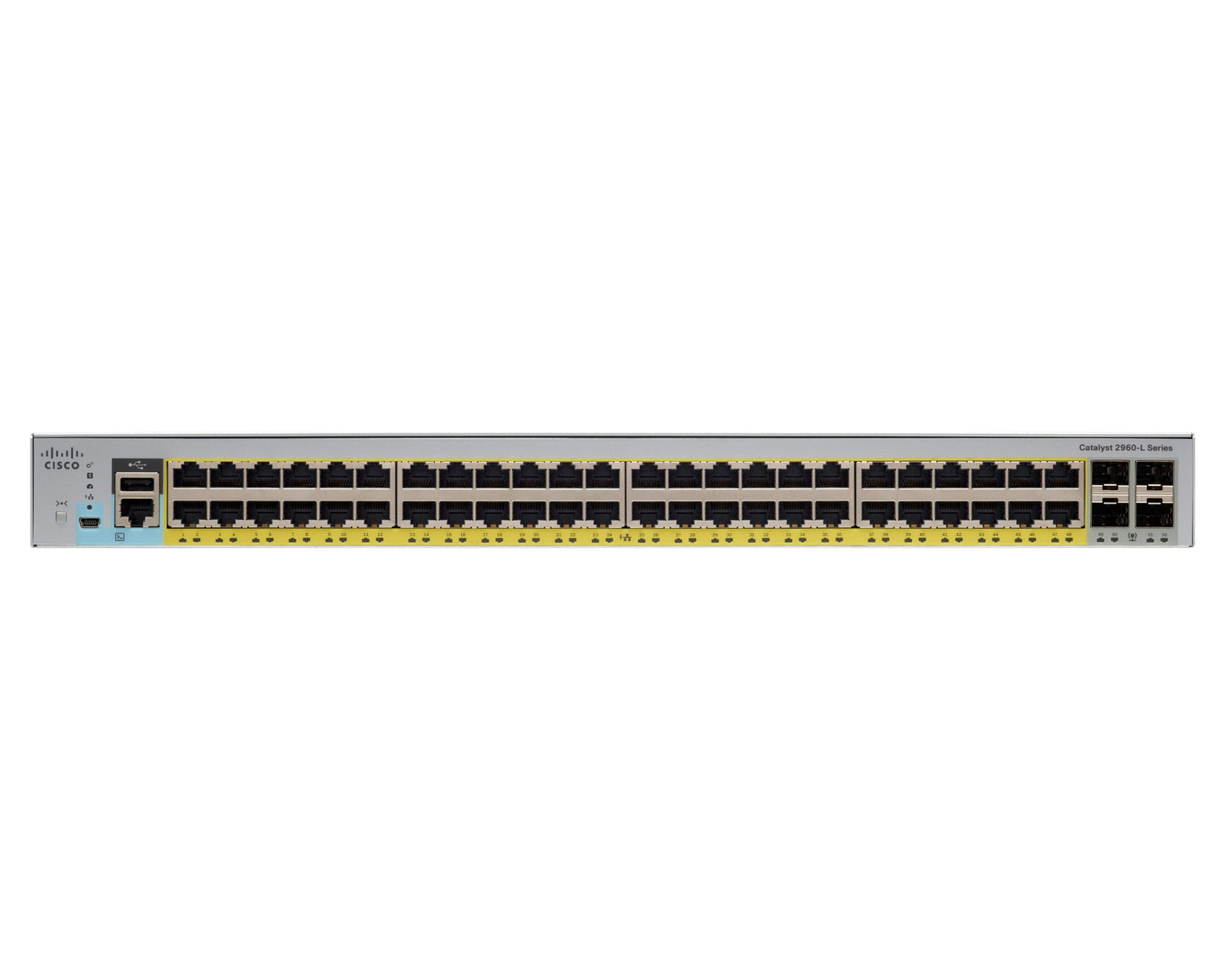 WS-C2960L-SM-48PQ - Cisco CATALYST 2960L, SMART MANAGE,48P,GIG,POE+,4X10G SFP+,LANLITE