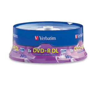 96542 - Verbatim DVD+R DL X 30 - 30 X DVD+R DL - 8.5 GB 8X - SPINDLE - STORAGE MEDIA