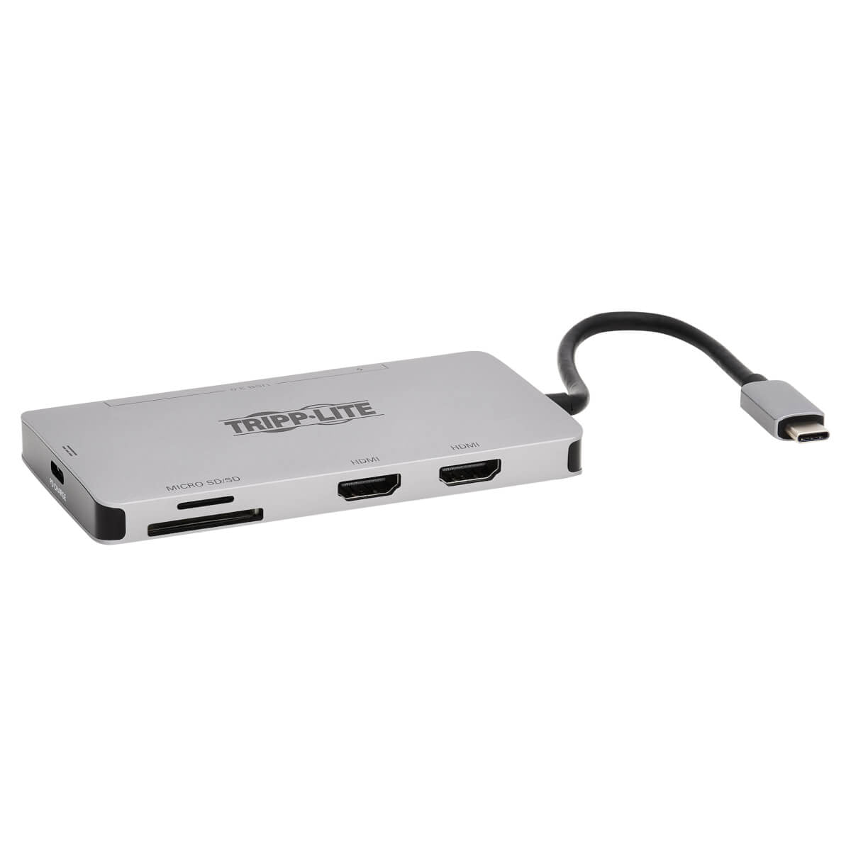 Tripp Lite U442-DOCK8-GG notebook dock/port replicator Wired USB 3.2 Gen 1 (3.1 Gen 1) Type-C Black, Gray
