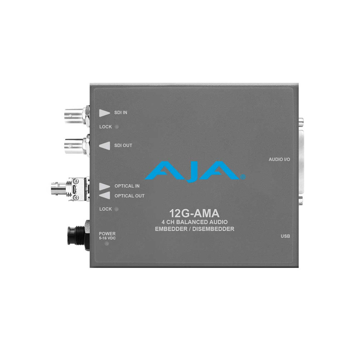 12G-AMA-R - AJA 12G-SDI 8-Channel Analog Audio Embedder/Disembedder