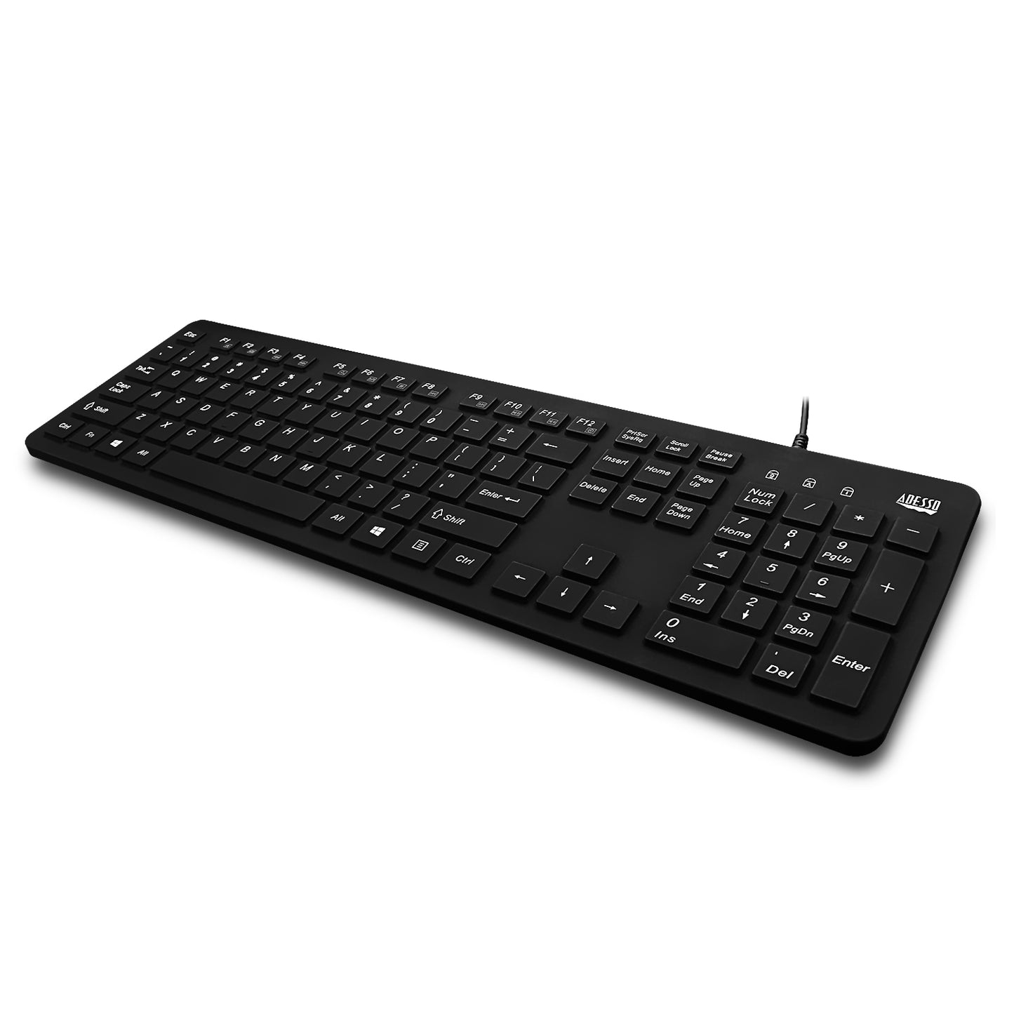AKB-235UB - Adesso IP67 RATED WATERPROOF ANTIMICROBIAL MULTIMEDIA USB KEYBOARD PERFECT