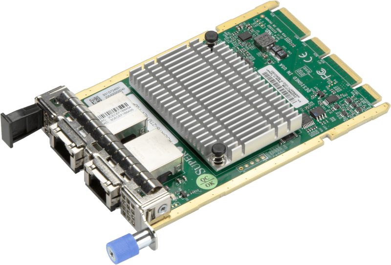 AOC-ATG-I2TM-O - Supermicro Dual-Port 10GbE RJ45 PCIe Network Adapter