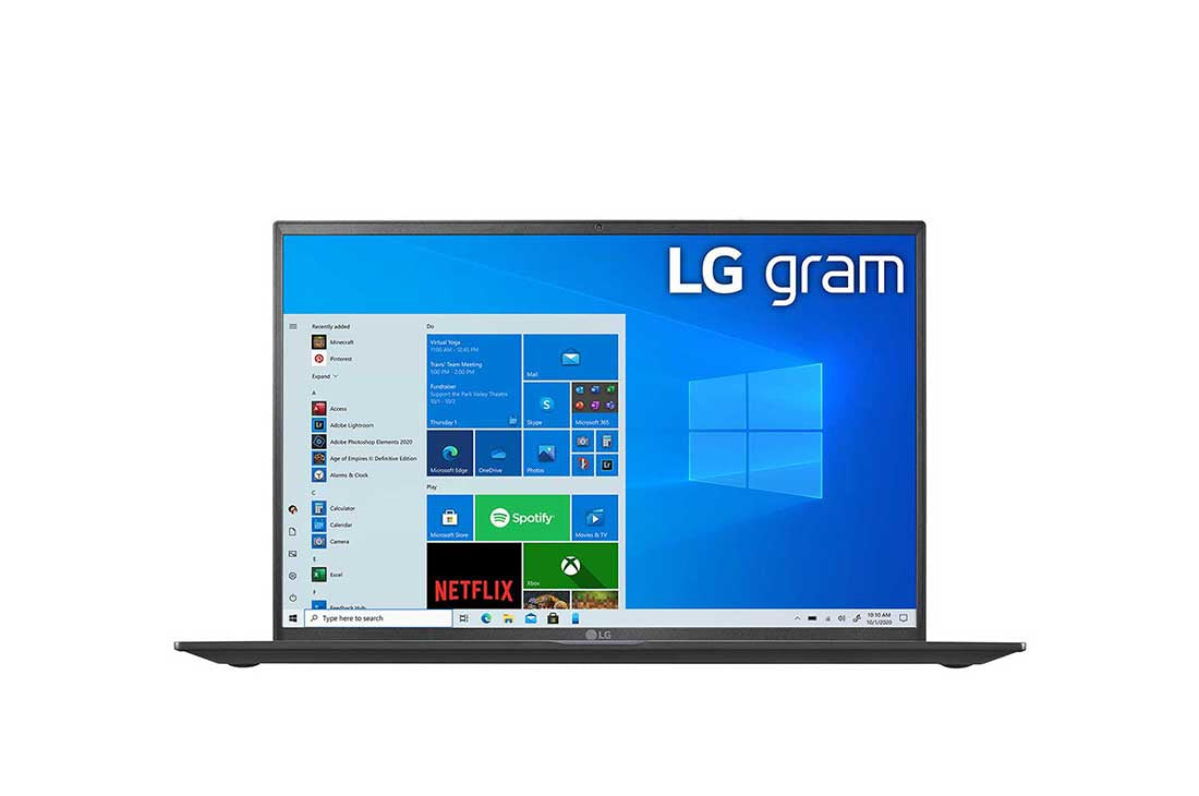 LG Gram 16Z90P-N.APB7U1 notebook 16" WQXGA 11th gen Intel® Core™ i7 16 GB LPDDR4x-SDRAM 1000 GB SSD Wi-Fi 6 (802.11ax) Windows 10 Pro Black