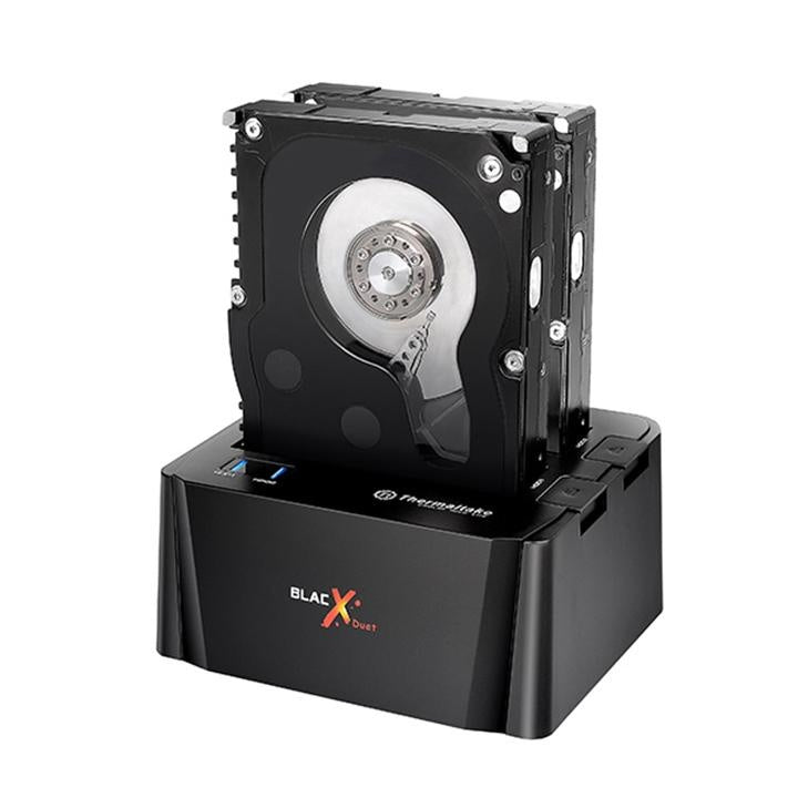 ST0014U-D - Thermaltake THE BLACX DUET DOCKING STATION PROVIDES READ AND WRITE OF TWO DRIVES