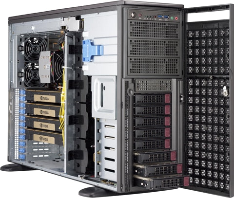 Supermicro SYS-540A-TR PC/workstation barebone Full-Tower Black Intel® C621