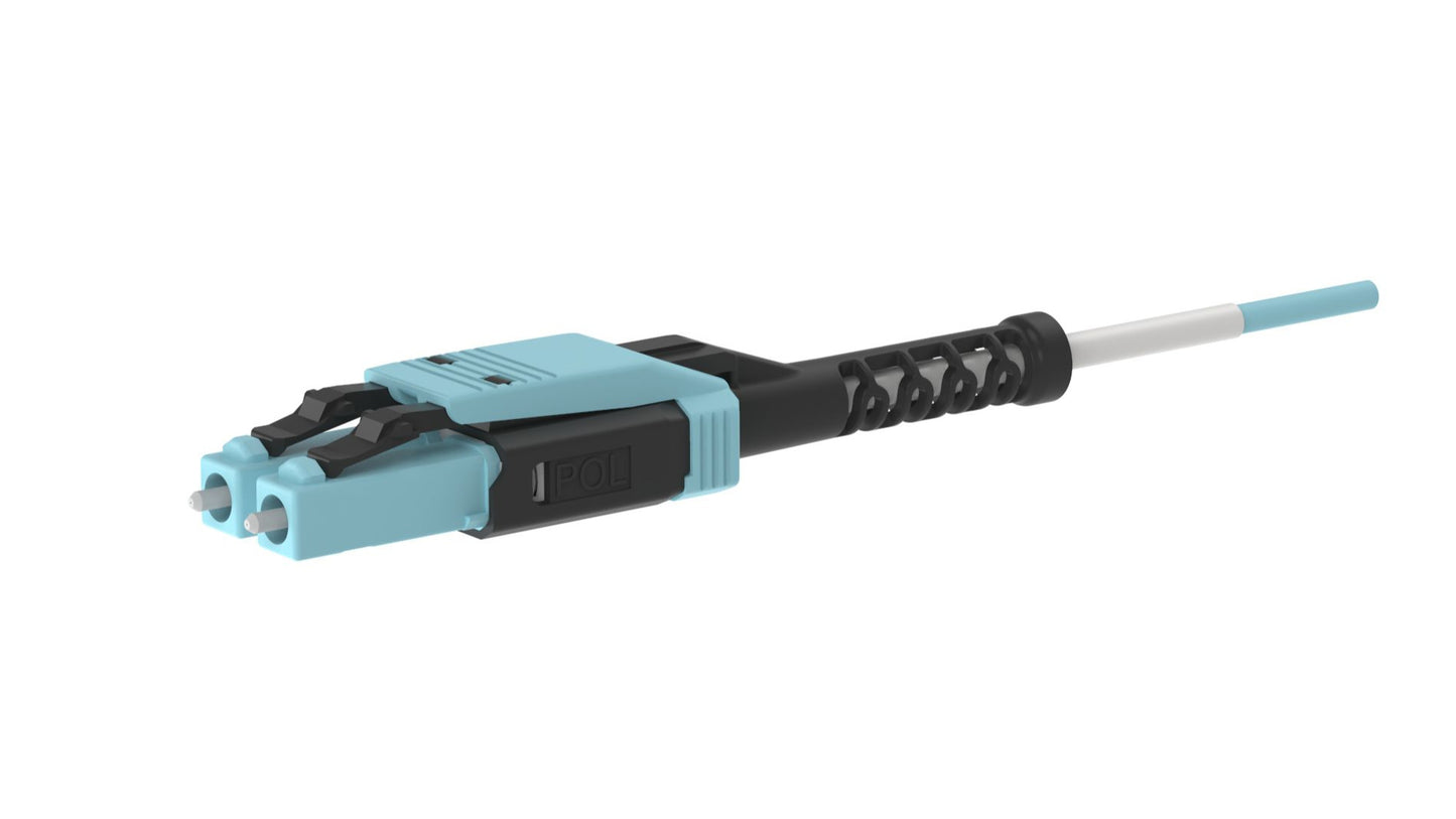 Panduit Opti-Core fiber optic cable 433.1" (11 m) LC/UPC OFNP OM4 Aqua color