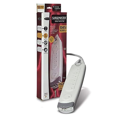 Belkin 7-Outlet SurgeMaster® Home Series surge protector 7 AC outlet(s) 143.7" (3.65 m) White