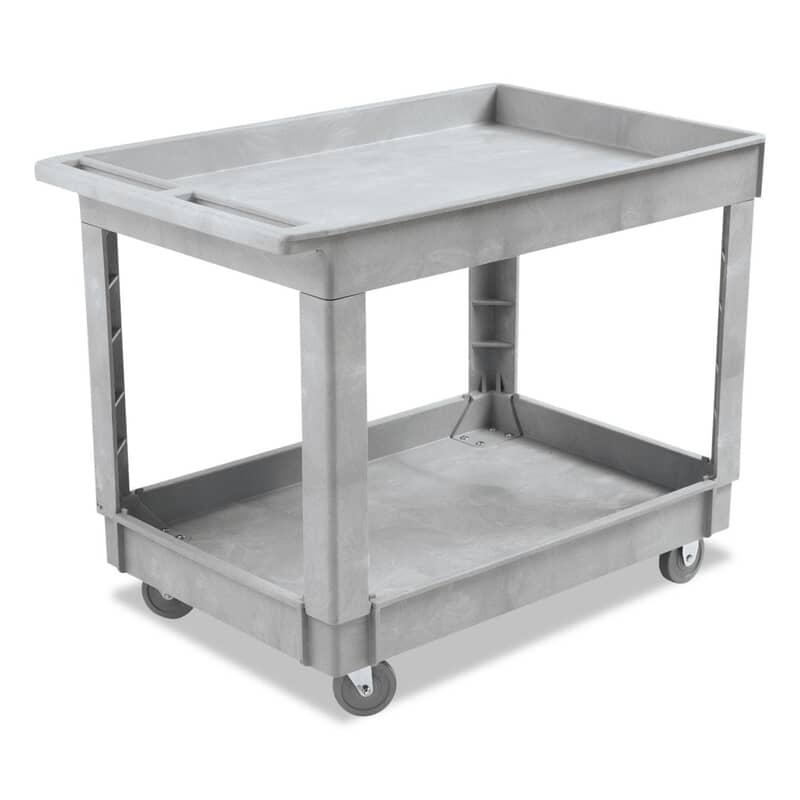 4024UCGRA - Boardwalk Two-Shelf Utility Cart Plastic 300lb 24x40x31.5"